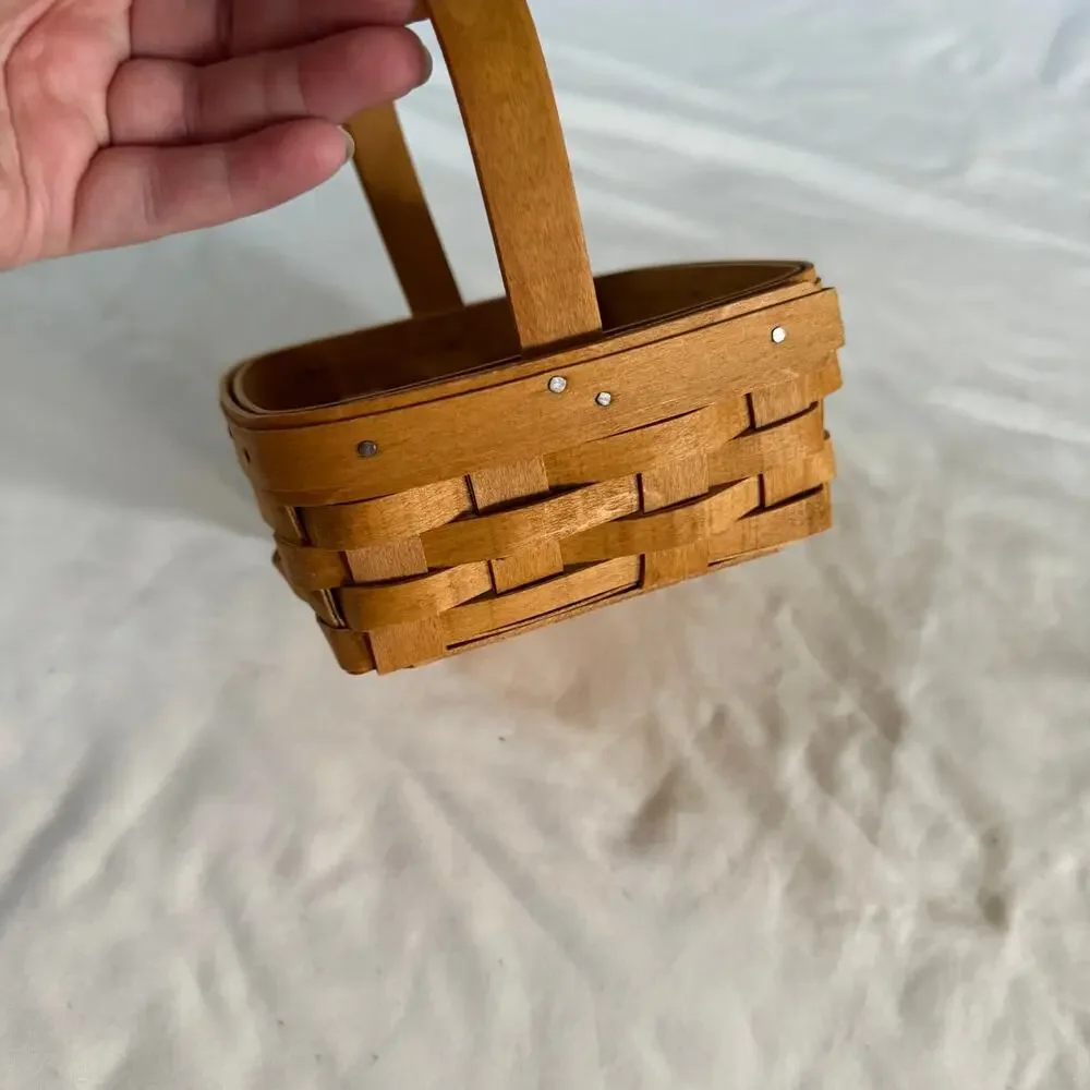 VTG Y2K 2004 Handmade Basket ~5 or 6 Inches Cottagecore